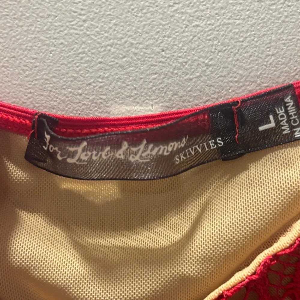 For Love & Lemons Red Lace Bralette - Picture 2 of 3